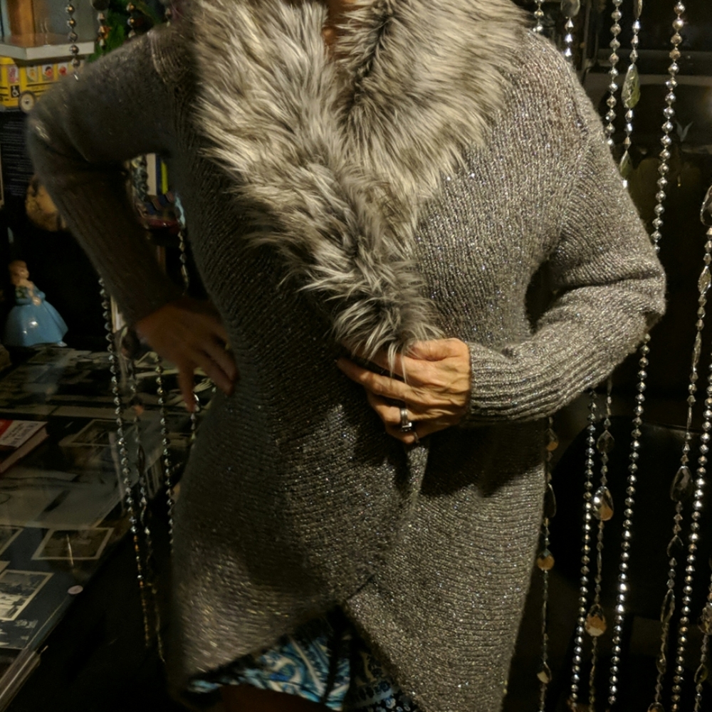 Jenefer Lopez sliver dressy sweater